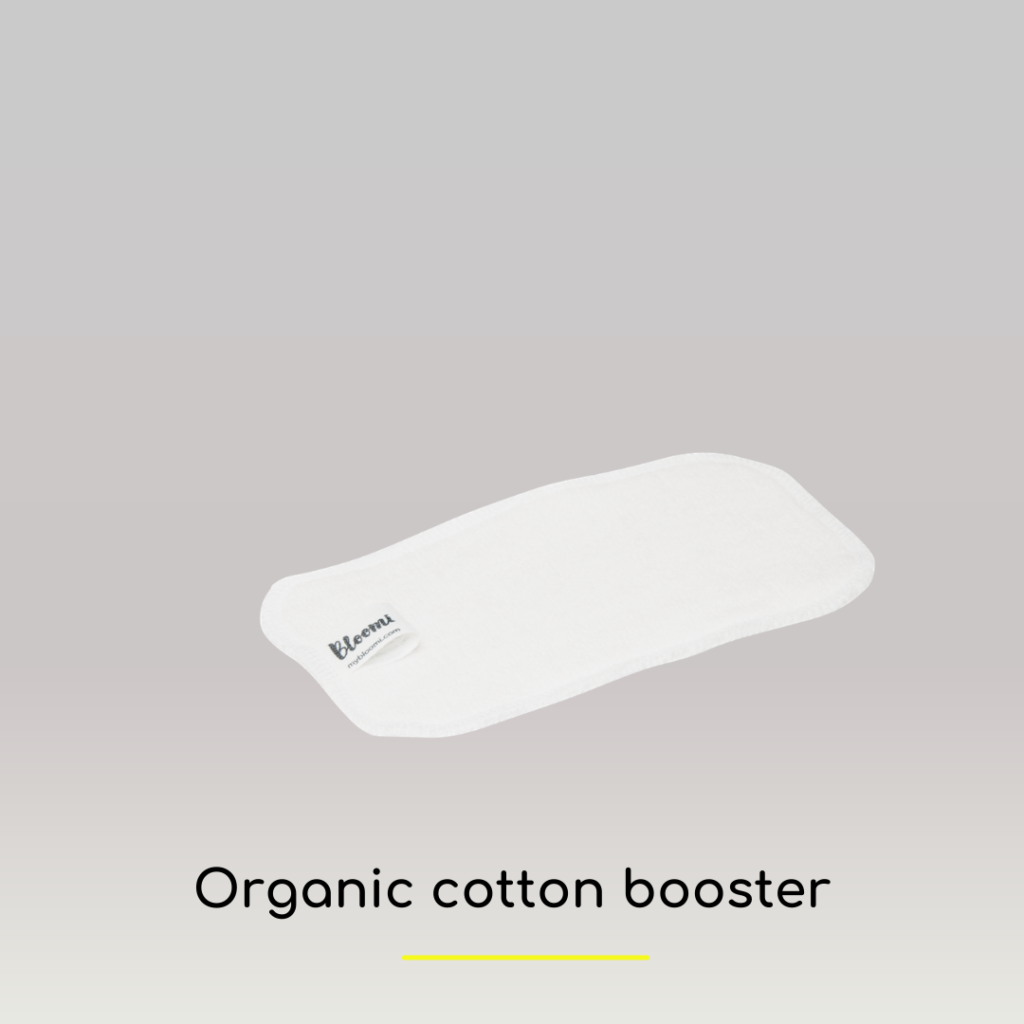 Additional organic cotton insert (booster) dedicated to the Bloomi diaper system