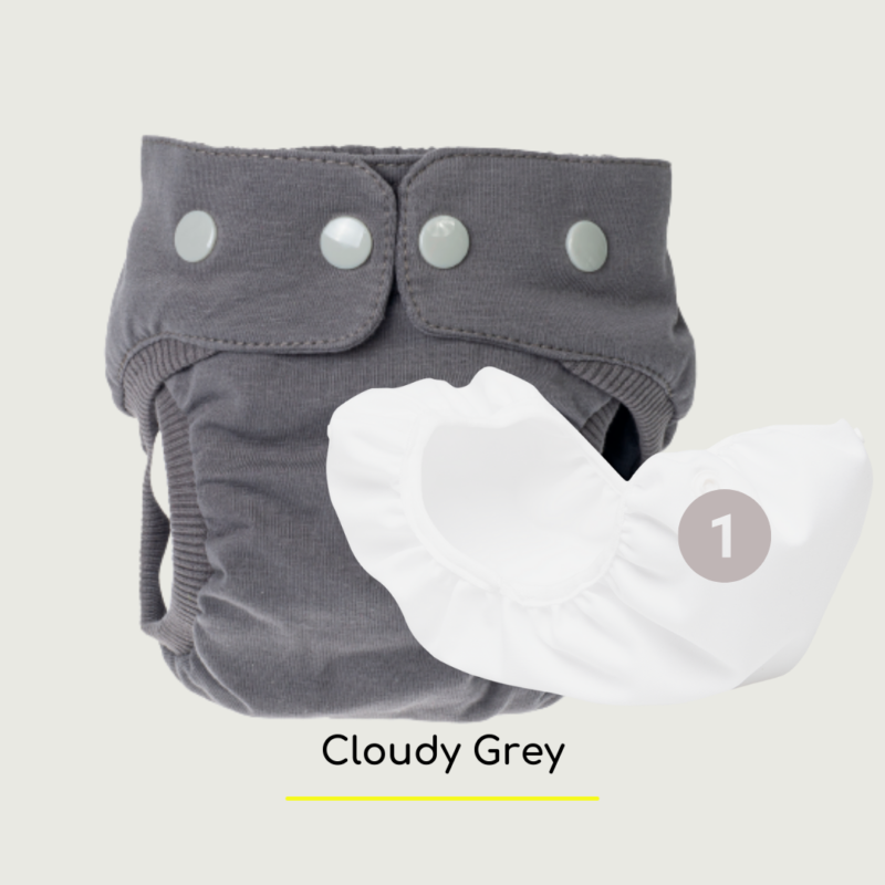Bloomi cloudy grey snap