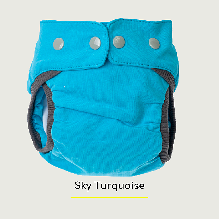 Sky Turquoise Snap pants